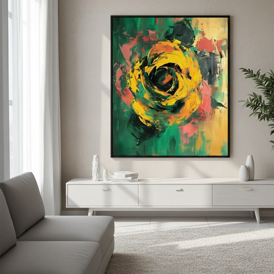 Single Flower Abstract Canvas Wall Art