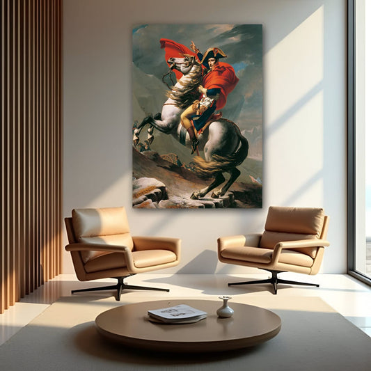 Napoleon Crossing the Alps Canvas Wall Art