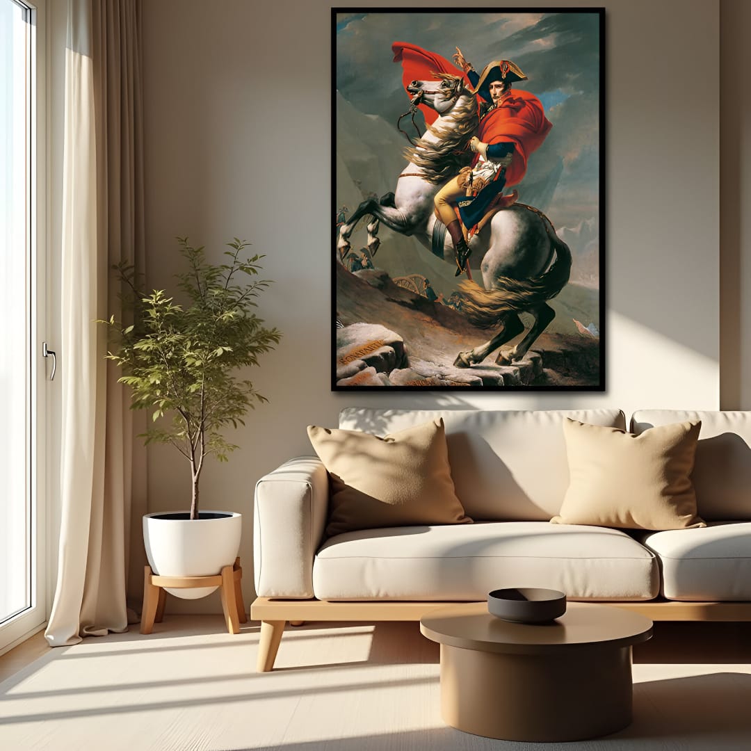 Napoleon Crossing the Alps Canvas Wall Art