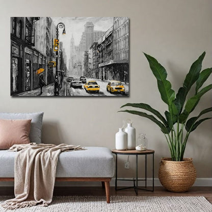 Black &amp; White Cityscape Canvas Wall Art