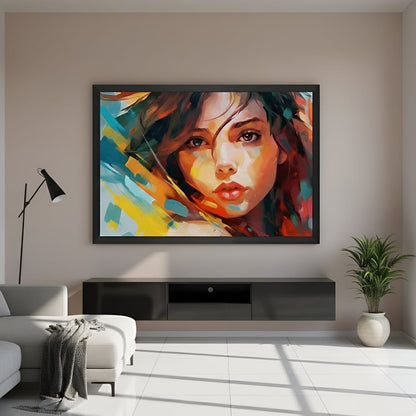 Colorful Abstract Female Canvas Wall Art