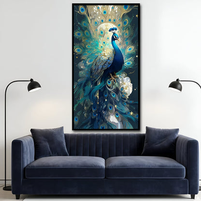 Peacock vastu wall canvas painting For Bedroom And Home Decor