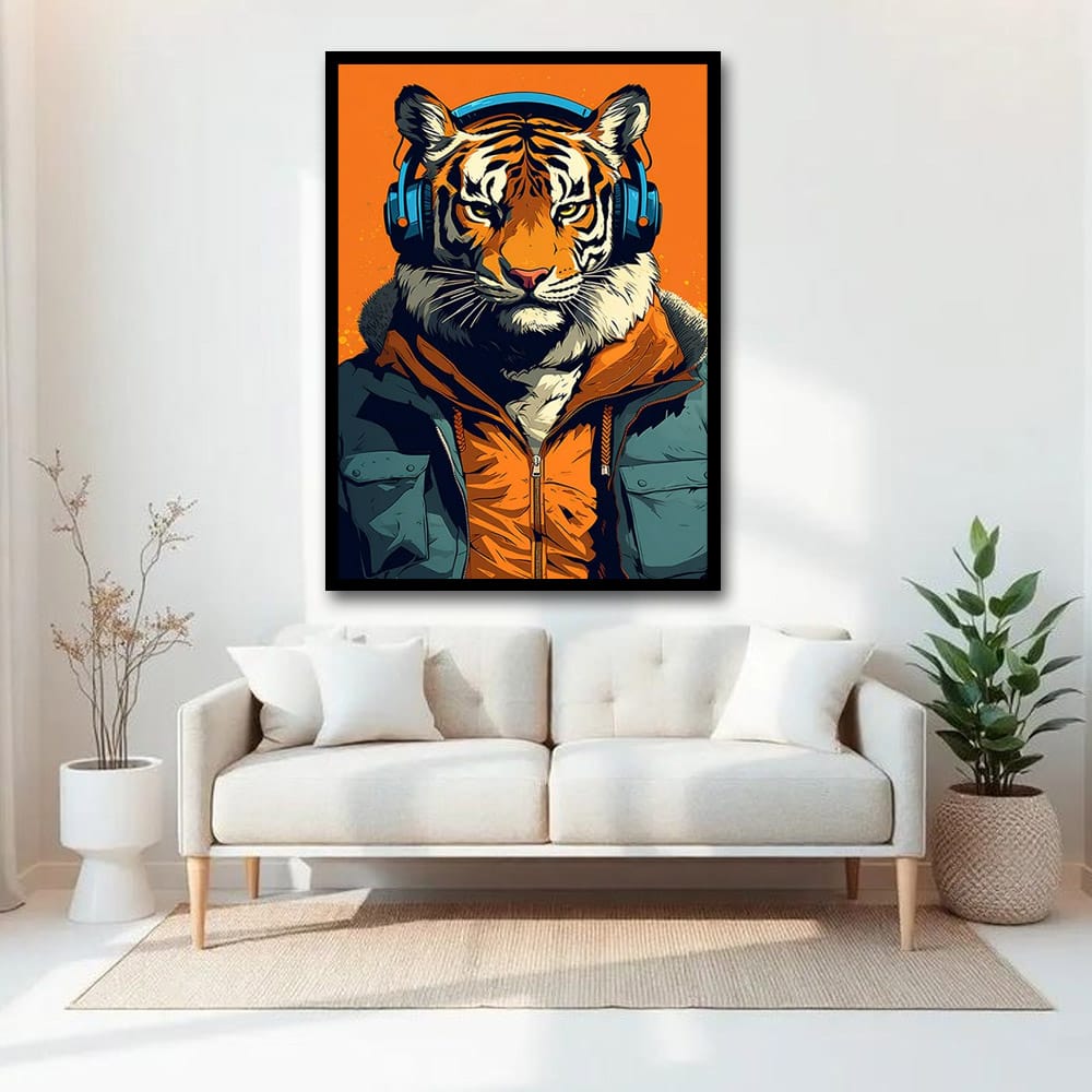 Tiger Canvas Wall Art Wildlife Painting 