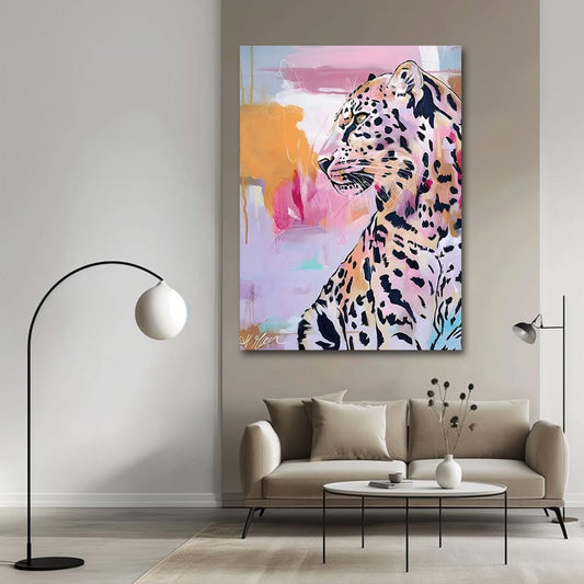 Cheetah Canvas Wall Art Wildlife Painting 