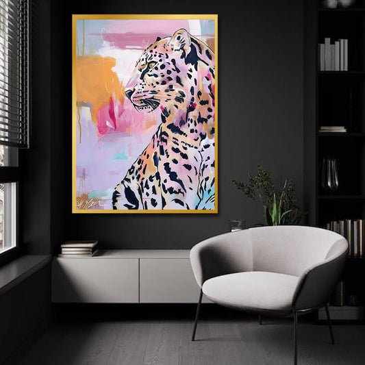 Cheetah Canvas Wall Art Wildlife Painting 