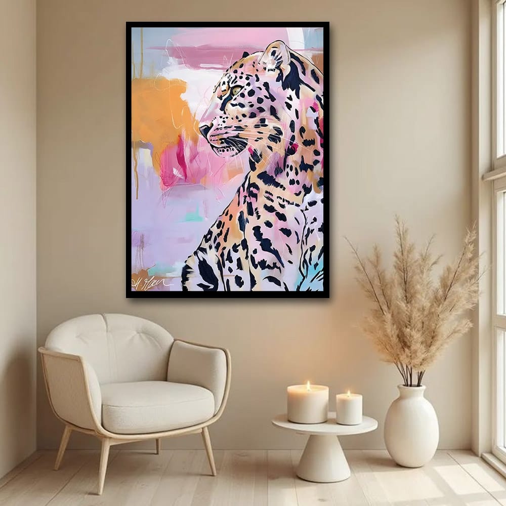 Cheetah Canvas Wall Art Wildlife Painting 