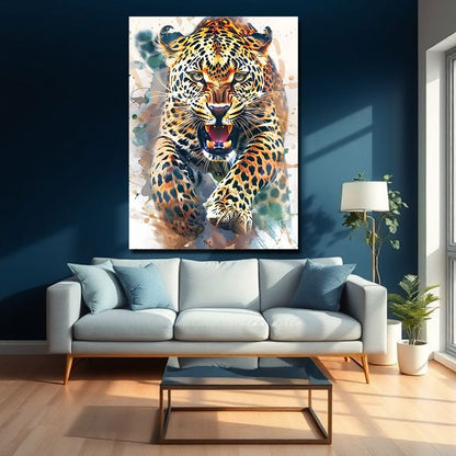 Cheetah Canvas Wall Art Wildlife Painting 