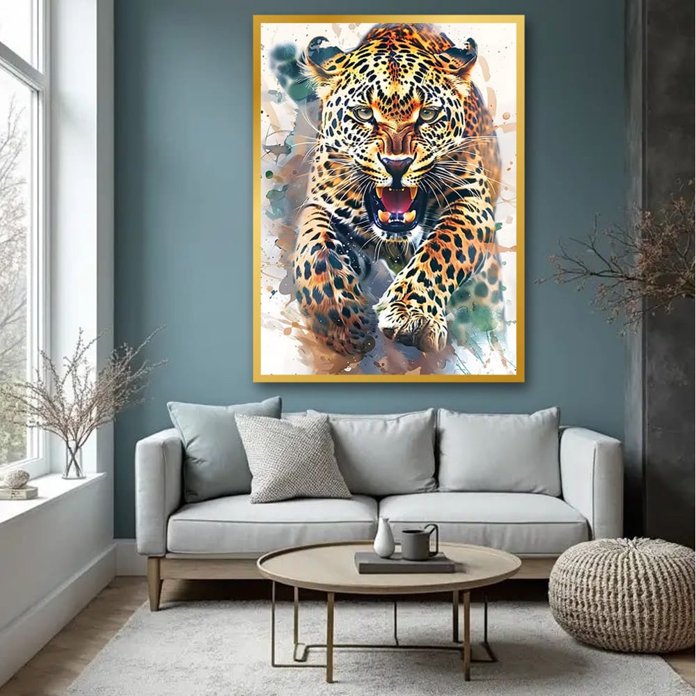 Cheetah Canvas Wall Art Wildlife Painting 