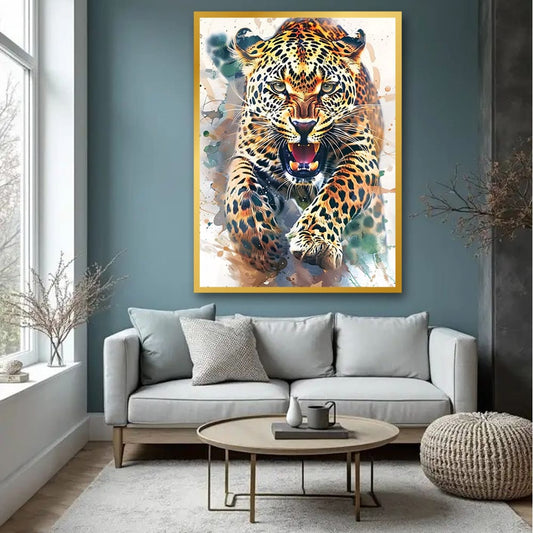Cheetah Canvas Wall Art Wildlife Painting 