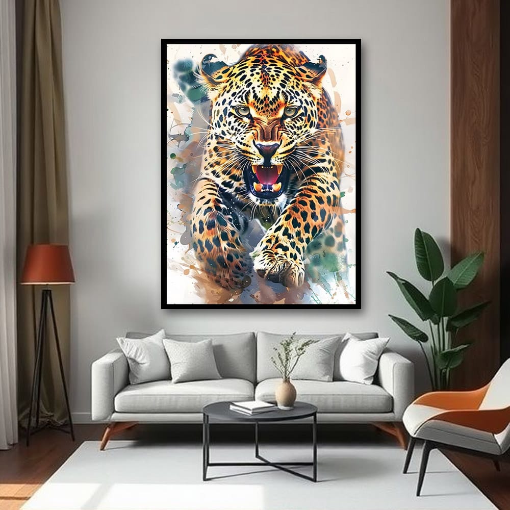 Cheetah Canvas Wall Art Wildlife Painting 
