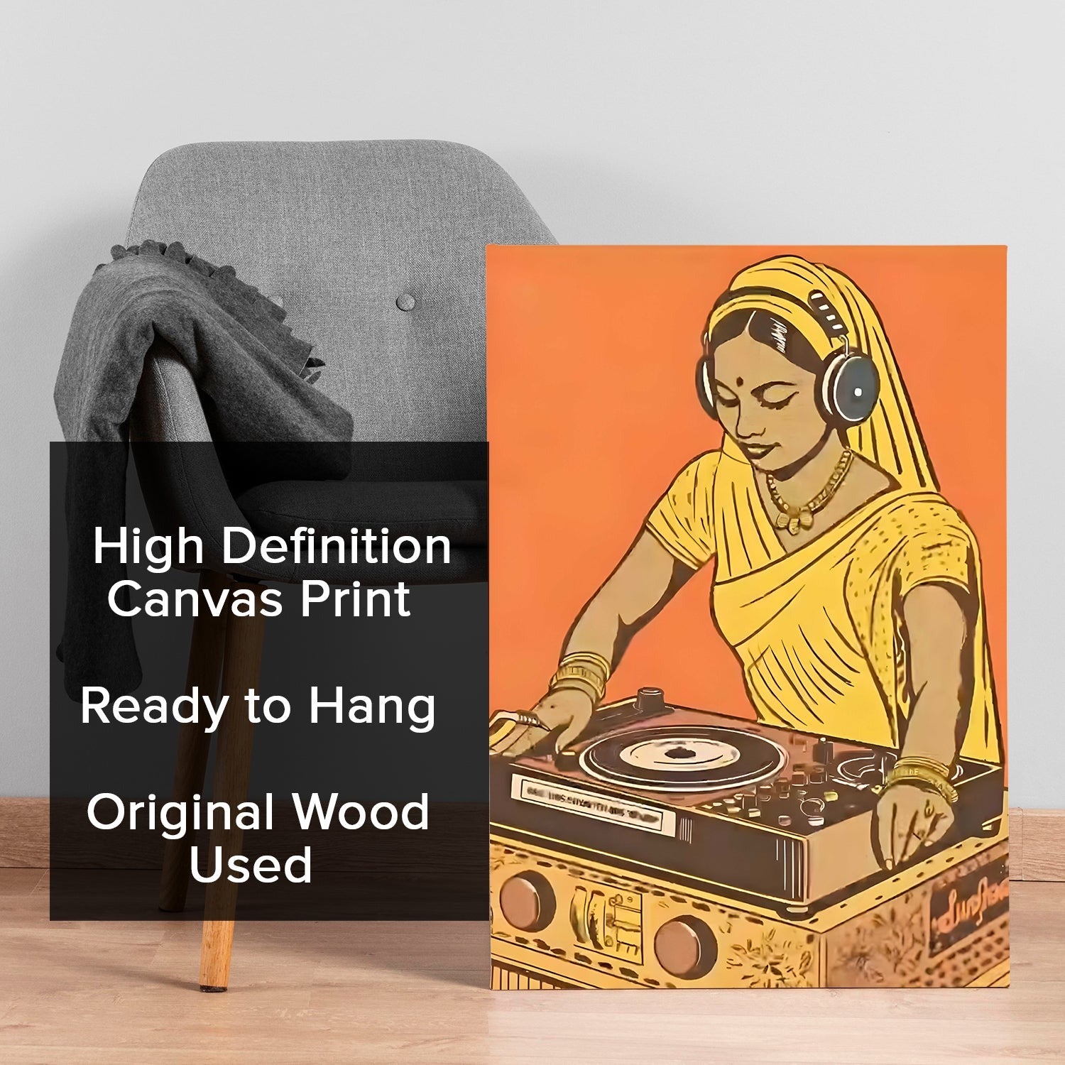 Desi DJ Vibes Wall Art – Bold Indian Music Decor – Iconik Canvas