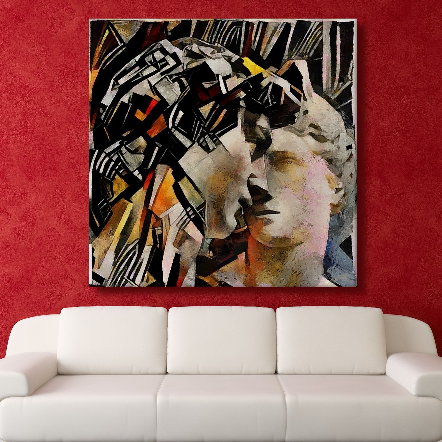 Guardians: Abstract Canvas Wall Art Painting 