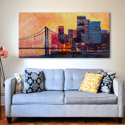 Abstract Modern Art Large Canvas Paintings. Framed Digital Reprints of Famous and Vibrant Artwork (MAWA05)