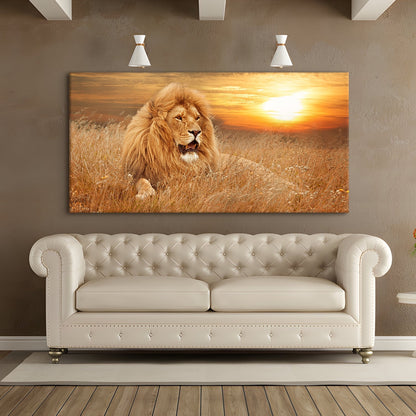 Graceful Lion Canvas Wall Art Paining