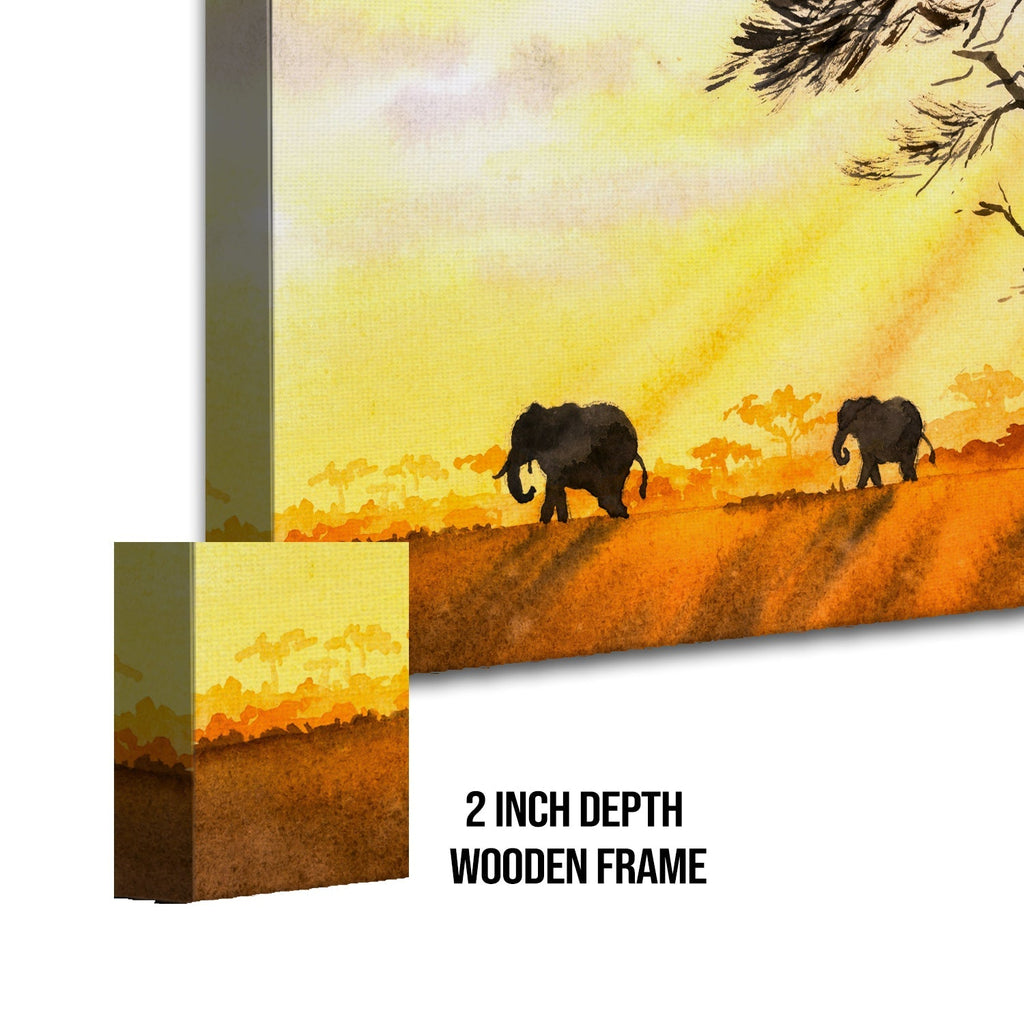 African Sunset Canvas Wall Art Painting