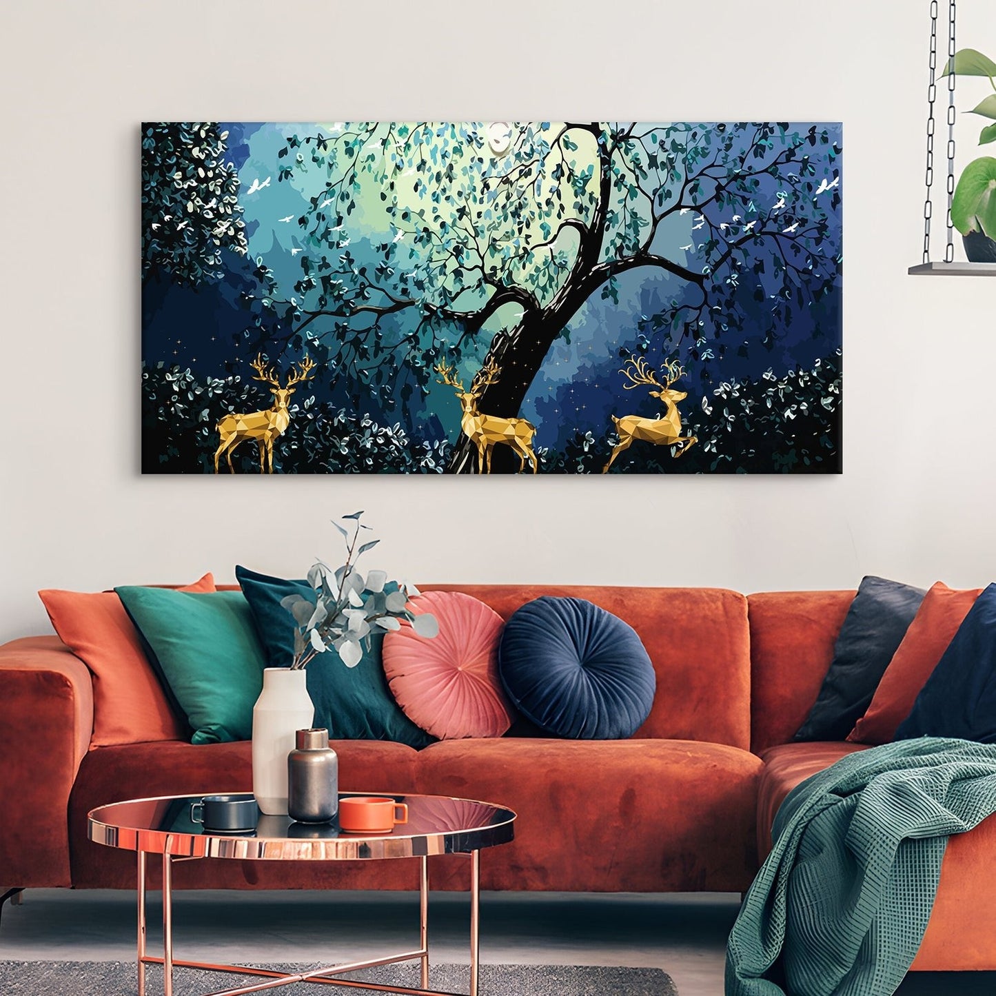 Forest Deer Canvas Wall Art Paintings. 