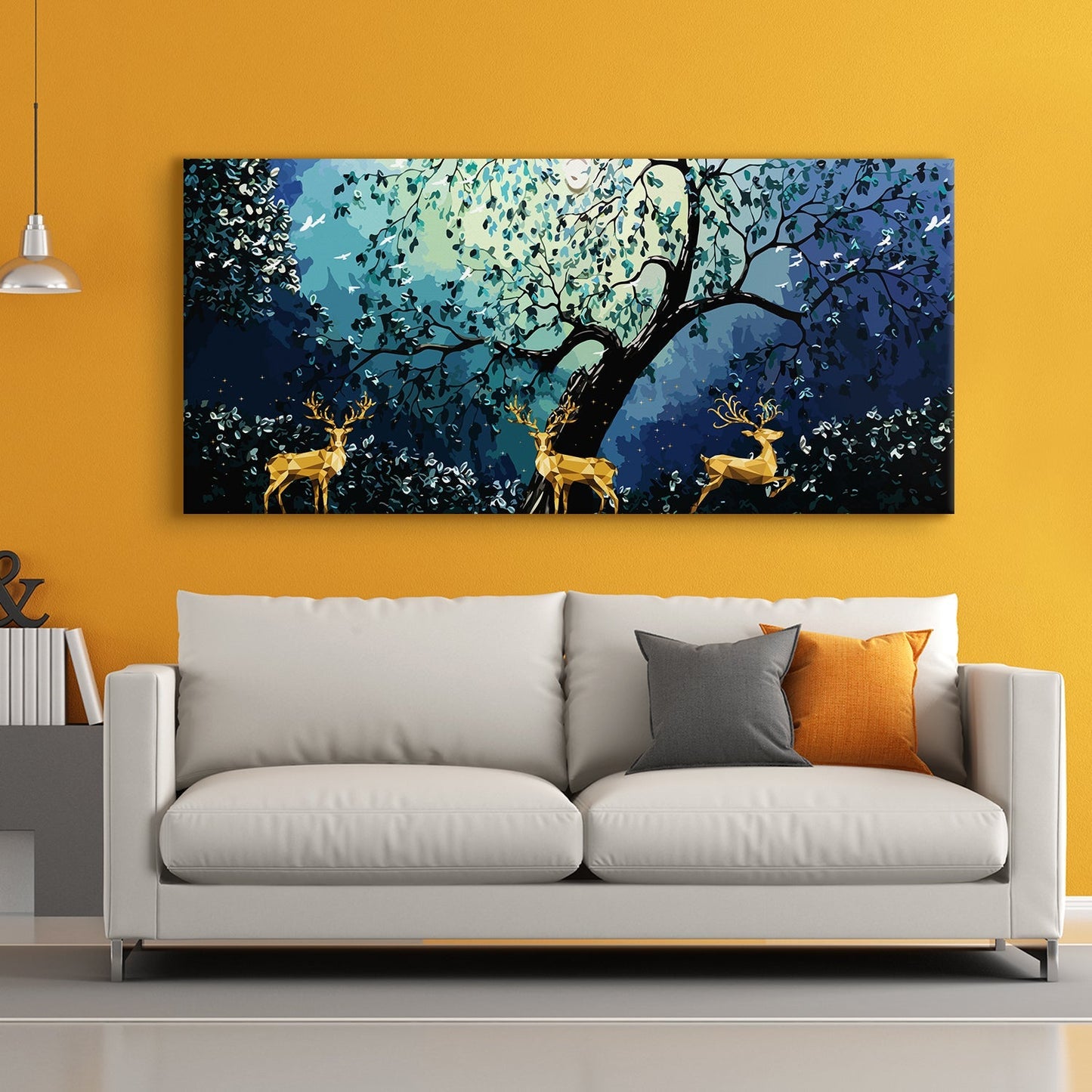 Forest Deer Canvas Wall Art Paintings. 
