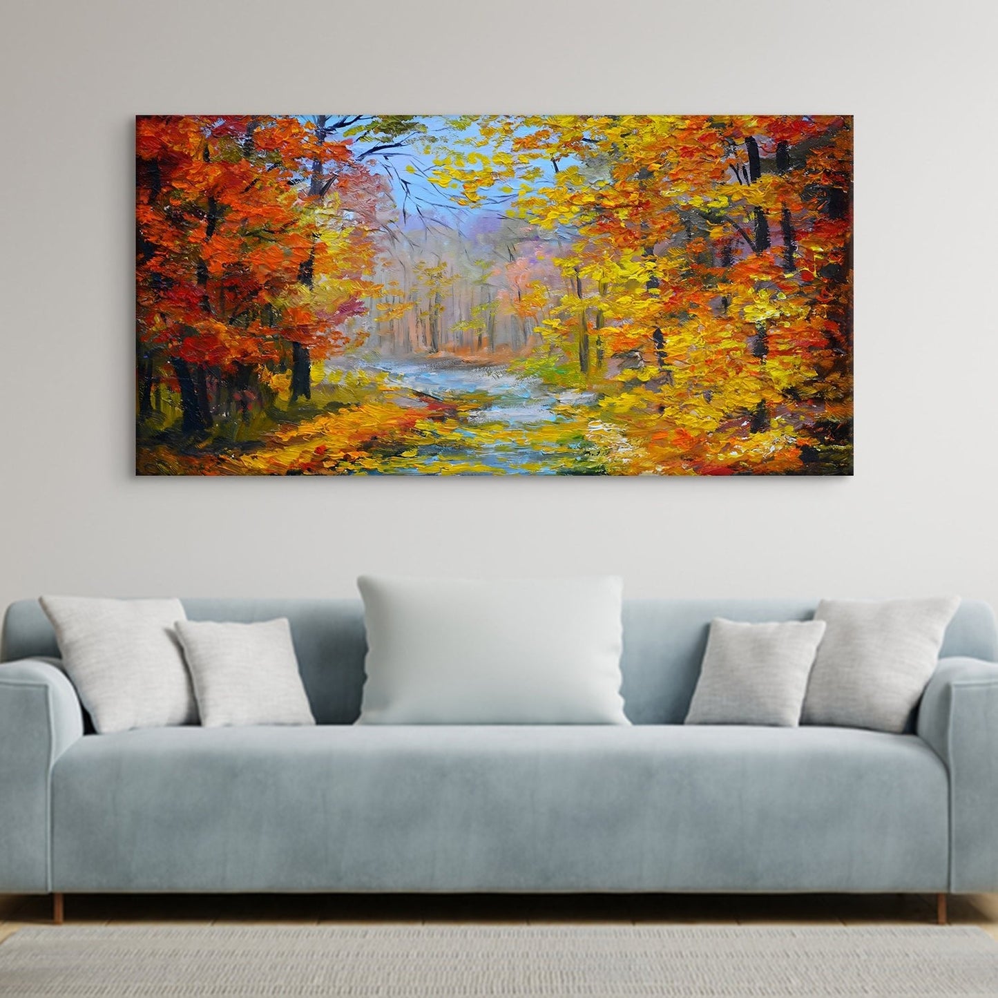 Autumn Forest Landscape  Canvas Wall Art Paintings