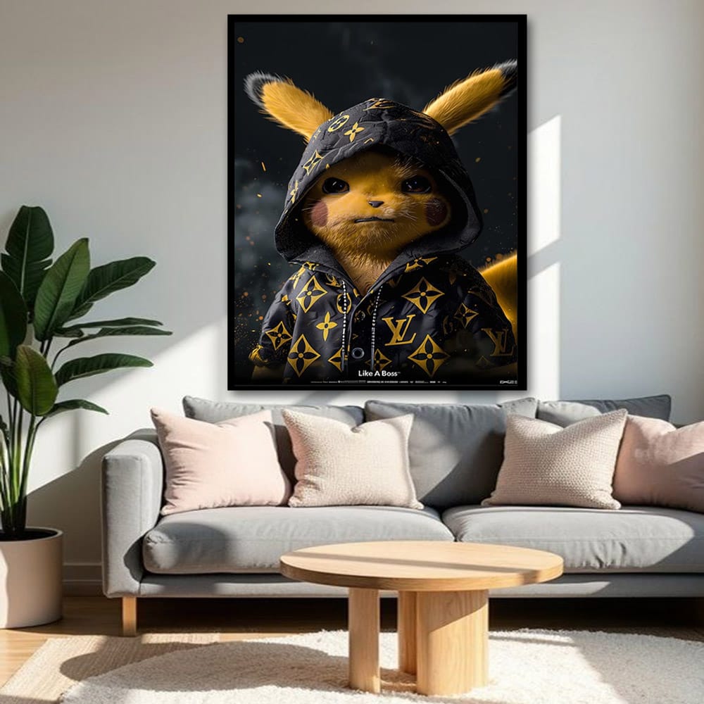 Pikachu Pokemon Anime Canvas Wall Art Painting 