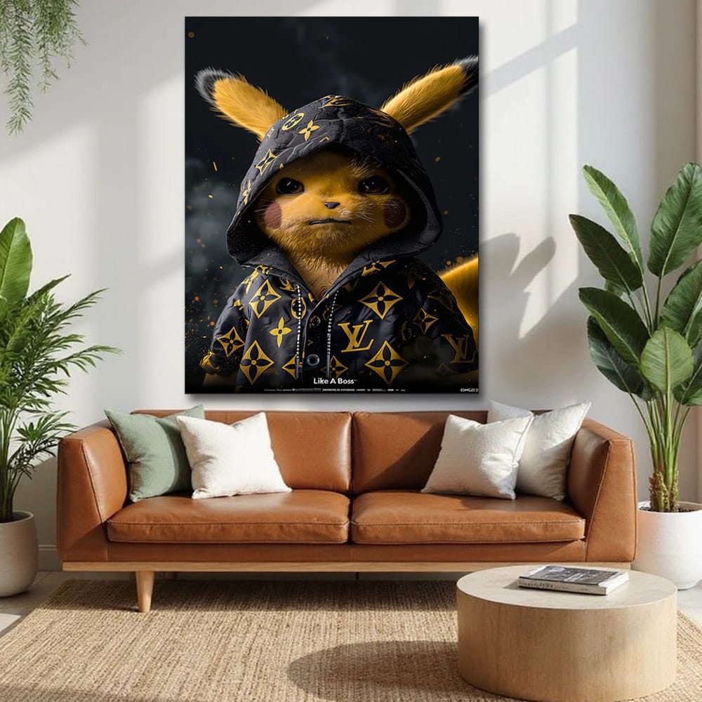 Pikachu Pokemon Anime Canvas Wall Art Painting 