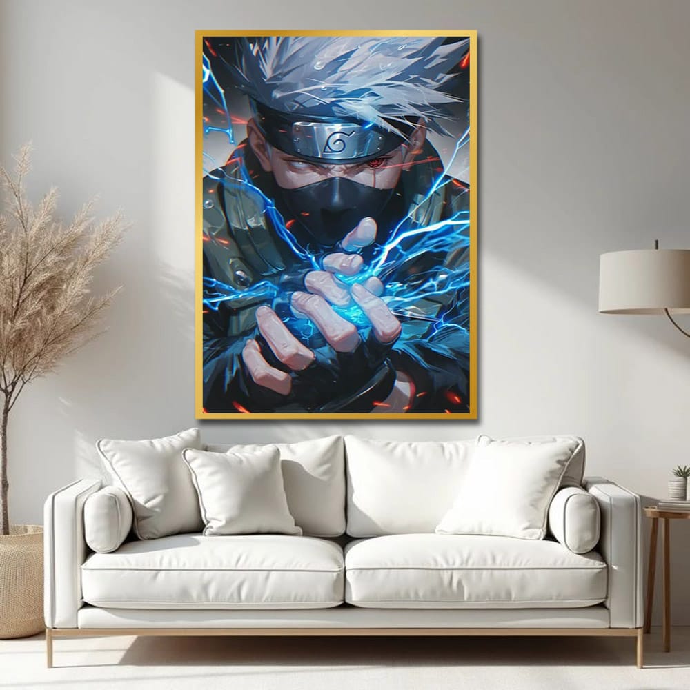 Kakashi Chidori Naruto Anime Canvas Wall Art Painting For Living Room And Bedroom Decor