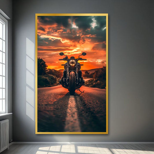 Bike Canvas Wall Painting For Bedroom And Drawing Room Decoration