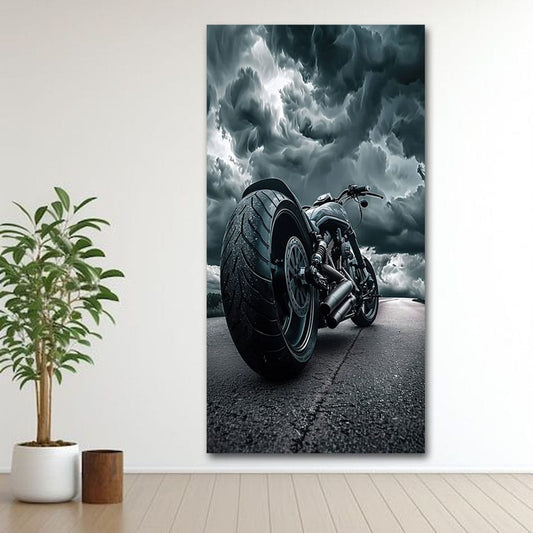 Bike Canvas Wall Painting For Bedroom And Drawing Room Decor
