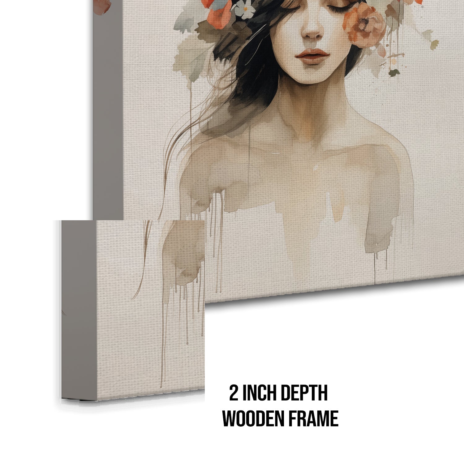 Boho Chic Floral Vintage Style Canvas Wall Art Painting For Home and Office Wall Decoration