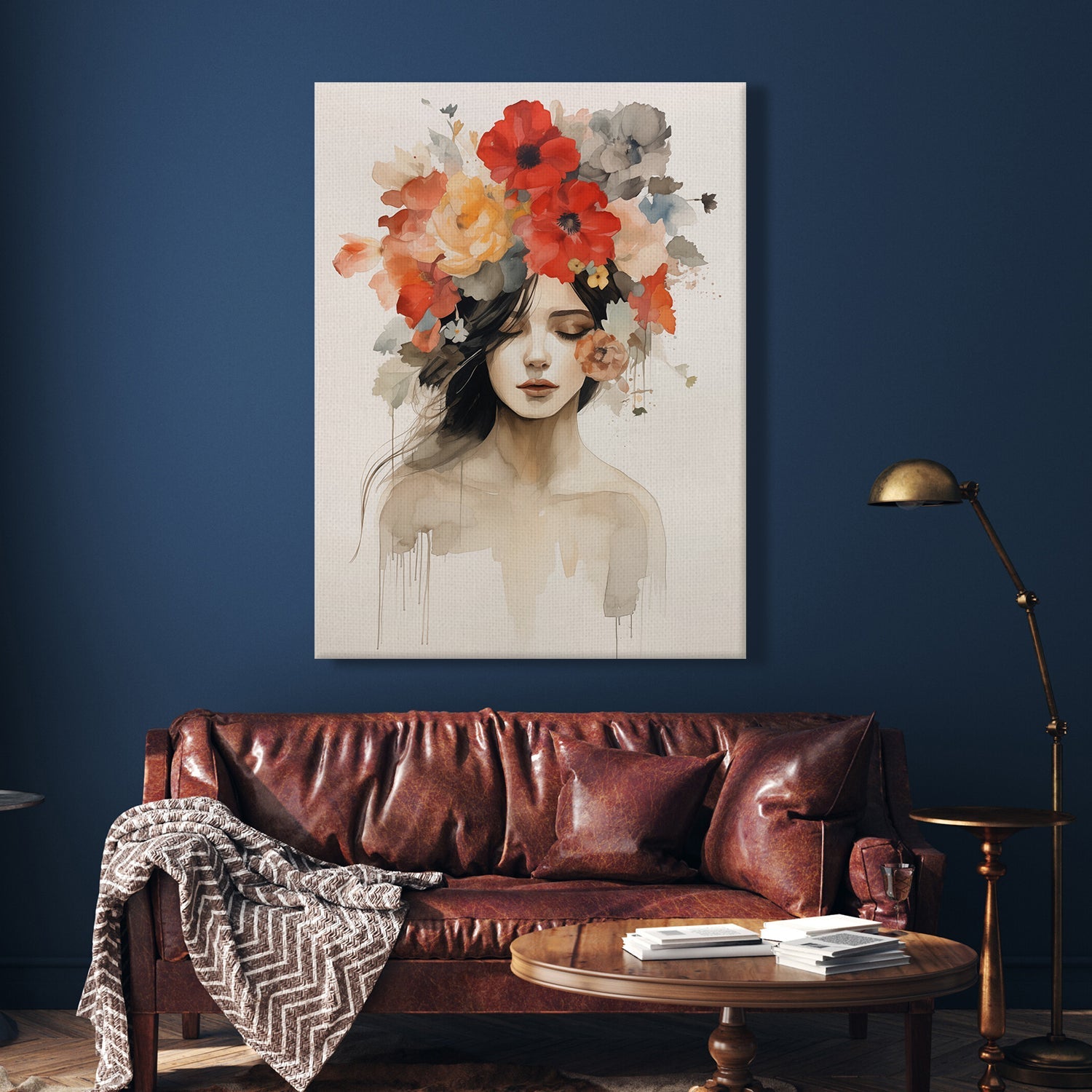 Hues Alive Unveiling a Stunning Girl Canvas Wall Art Painting 