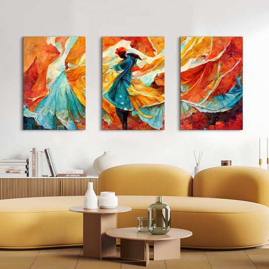 Dancer Portrait with Sunset Hues for hotel wall decor