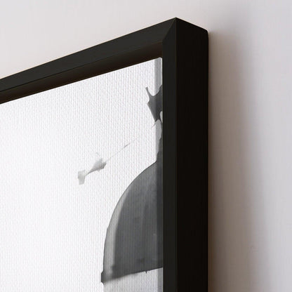 Woman on Ledge Wall Art – Timeless Urban Black & White