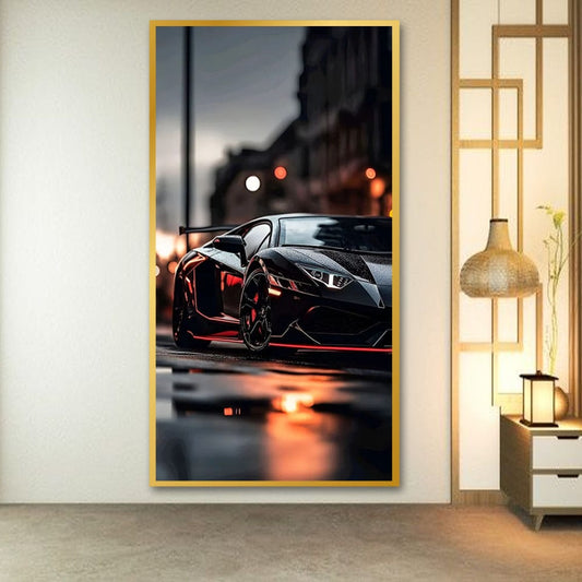 Car Canvas Wall Painting For Bedroom And Office Decoration