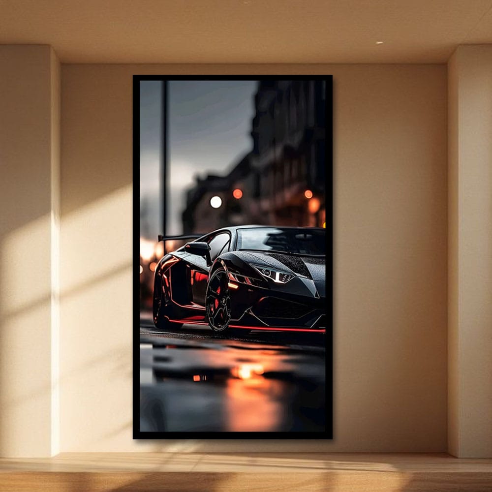 Car Canvas Wall Painting For Bedroom And Office Decoration