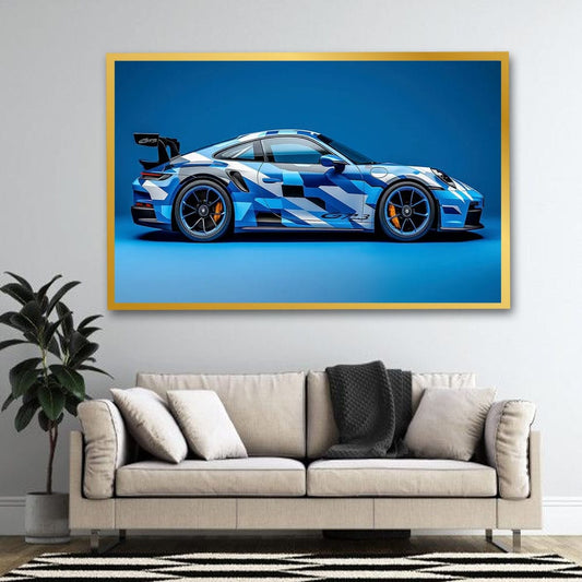 Vintage Car Canvas Wall Painting For Living Room And Hotel Decor