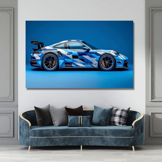 Vintage Car Canvas Wall Painting For Living Room And Hotel Decor
