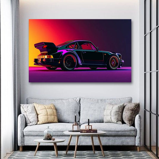Vintage Car Canvas Wall Painting For Living Room And Hotel Room Decoration