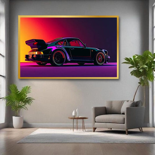 Vintage Car Canvas Wall Painting For Living Room And Hotel Room Decoration
