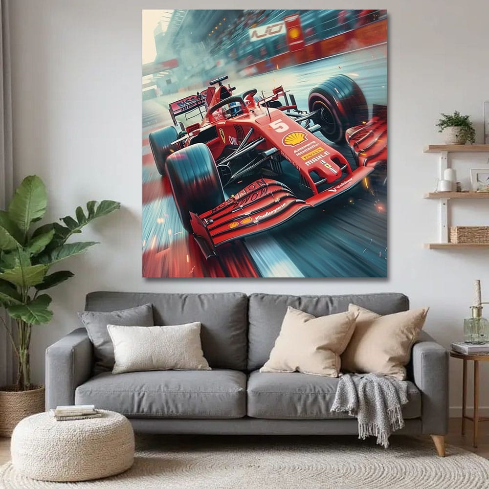 Car Canvas Wall Painting For Bedroom And Hotel Decor