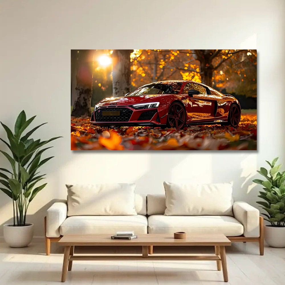 Vintage Car Canvas Wall Painting For Living Room, Hotel And Bedroom Decor