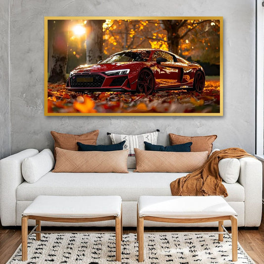 Vintage Car Canvas Wall Painting For Living Room, Hotel And Bedroom Decor
