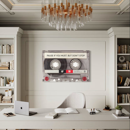 Pause If You Must. But Don't Stop Canvas Wall Art Painting