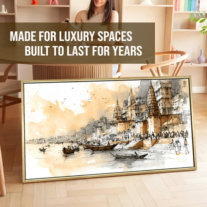 Banaras Ghats Canvas Painting