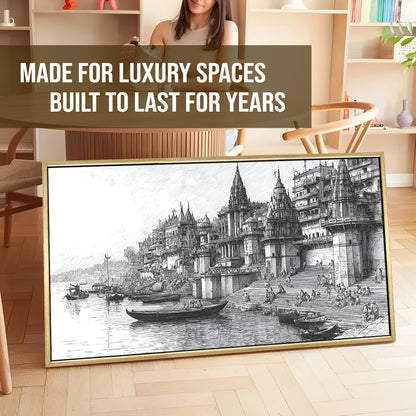 Banaras Ghats Canvas Painting 