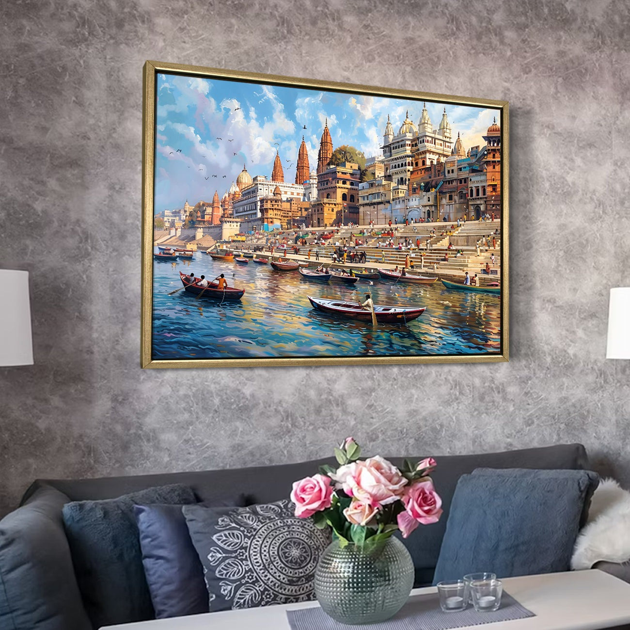 Banaras Ghats Painting