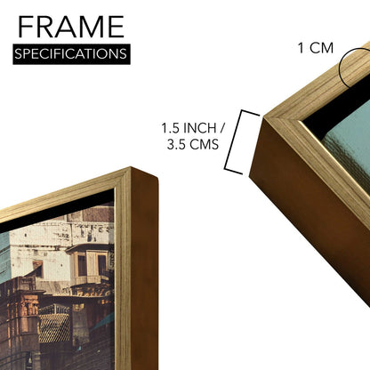 Banaras Ghats Painting – Divine Varanasi Landscape Canvas Frame