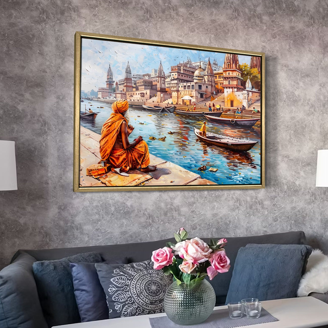  Banaras Ghats Painting 