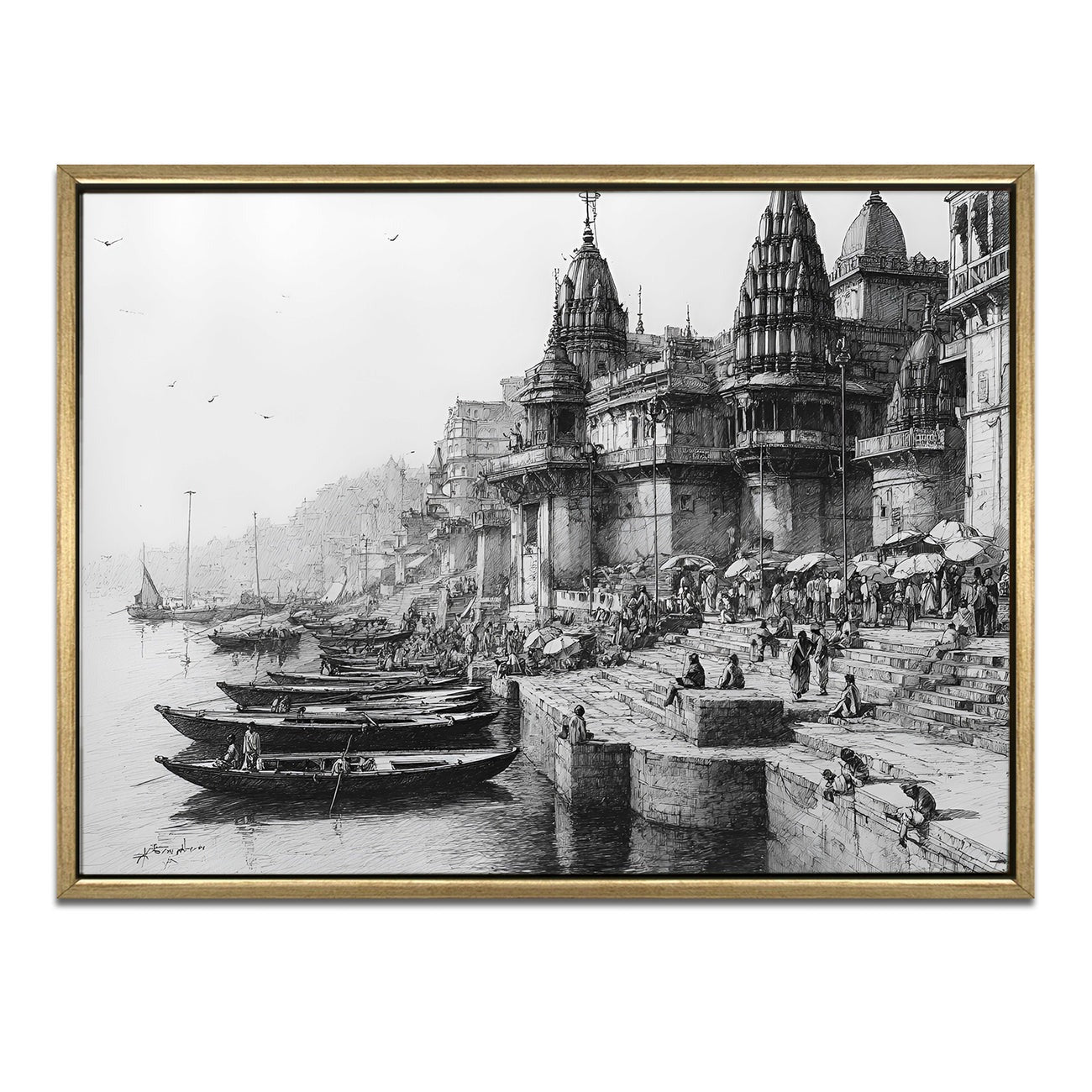 Banaras Ghats Painting