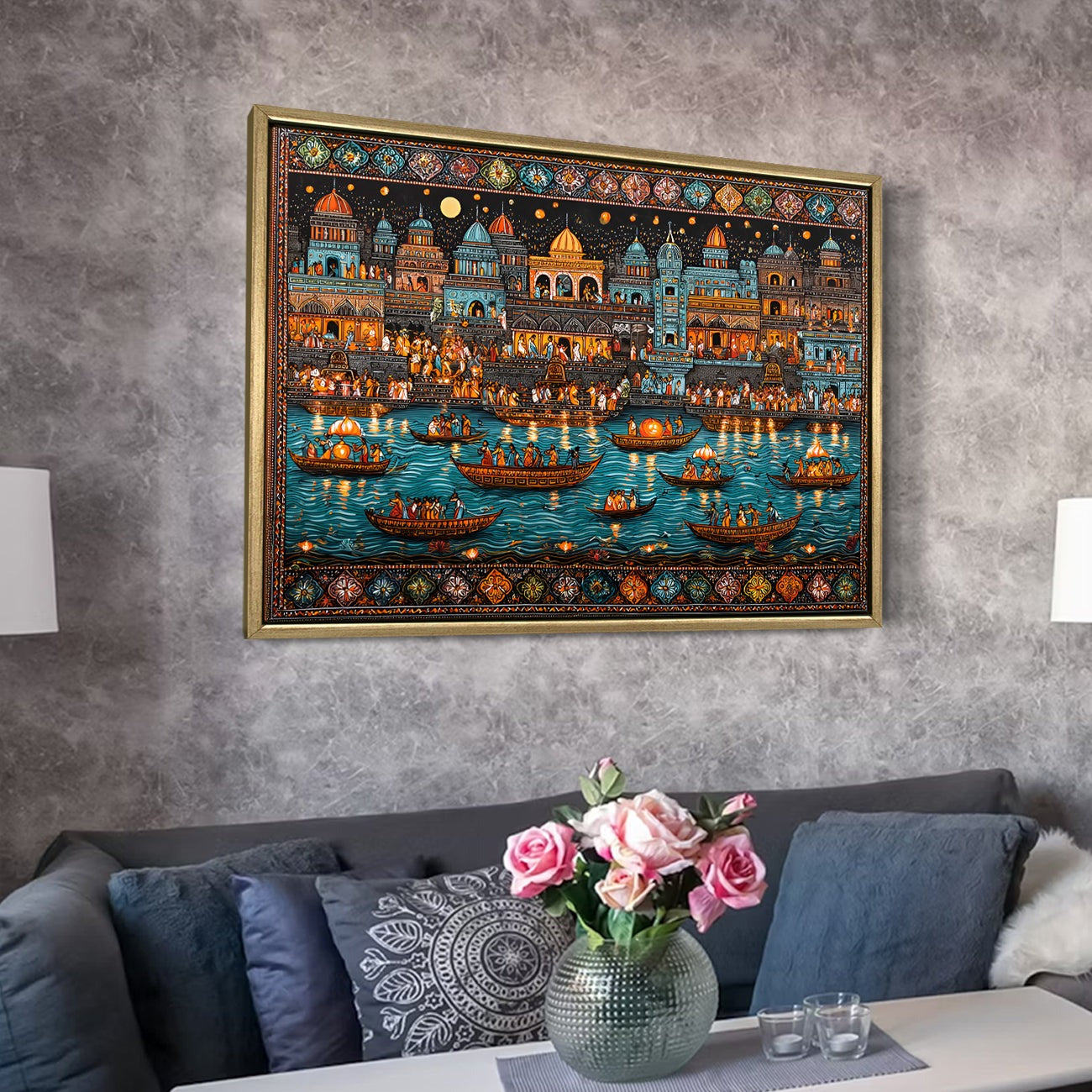 Banaras Ghats Painting