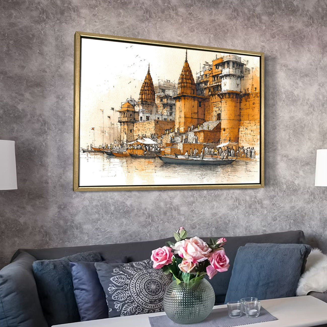  Banaras Ghats Painting 