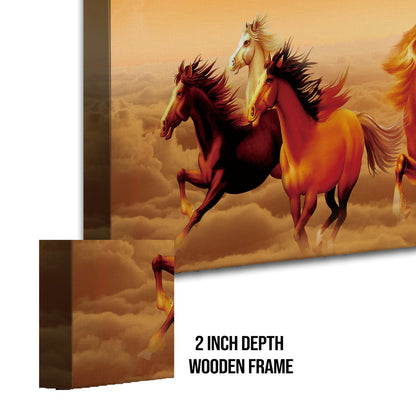 Seven Running Horses Vastu Canvas Paintings – Wall Art for Home & Office
